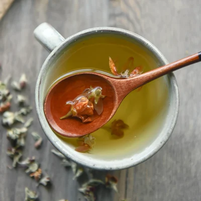 Muestra gratis de té de flor de flor de manzana seca orgánica para la belleza